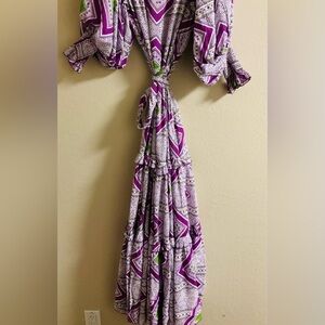 Feather fine extra small maxi wrap dress